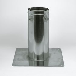 dakdoorvoerplaat Ubbink Ubitherm Ø125mm inox vierkant